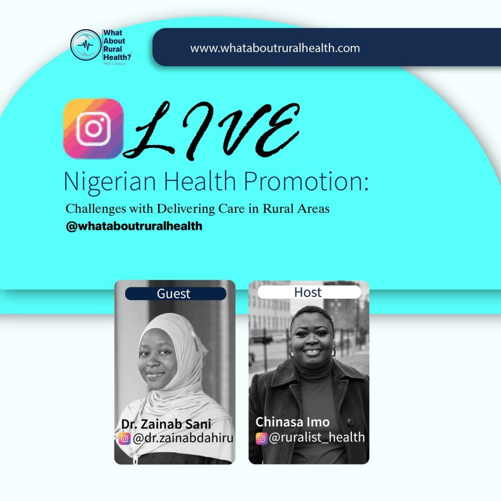 What About Rural Health podcast episode cover: Nigerian Rural Health Promotion: Challenges with Delivering Care in Rural Areas, with Dr. Zainab Dahiru